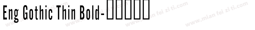 Eng Gothic Thin Bold字体转换